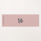 スクリプト名スタイリッシュOmシンボルシルバーピンク ヨガマット (正面(横))