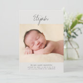 スクリプト名ニュートラルグレー1 – フォト誕生 案内状 (スタンド正面)