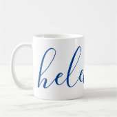 スクリプト名パーソナライズされたギフトカスタム青マグ  コーヒーマグカップ (左)