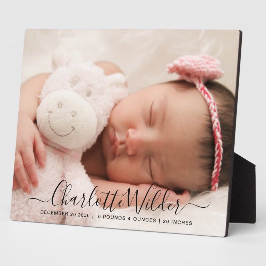 スクリプト名ベビーフォト誕生統計プラーク フォトプラーク (側面)