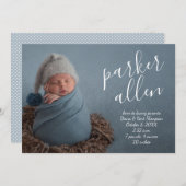 スクリプト名ベビー写真の生誕通知 (正面/裏面)