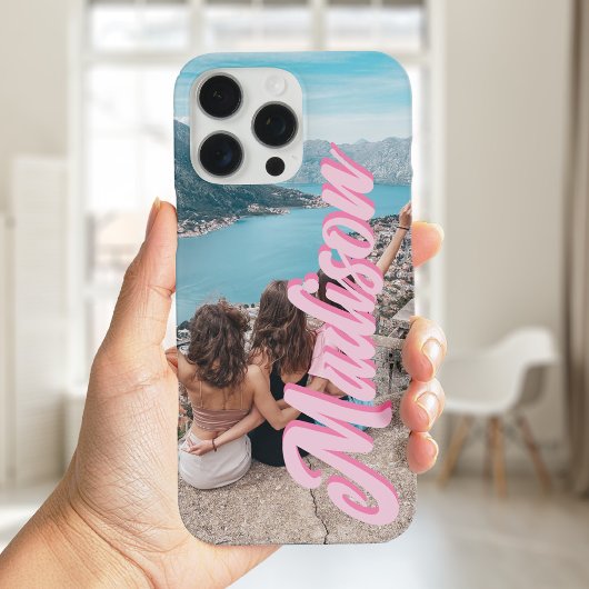 スクリプト名モダンモノグラム写真 Case-Mate iPhoneケース