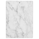 スクリプト名モダン白パーソナライズされた大理石 クリップボード (裏面)