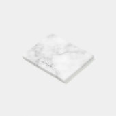 スクリプト名モダン白パーソナライズされた大理石 ポストイット (アングル)