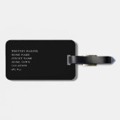 スクリプト名モノグラムブラック金ゴールドラゲージタグ ラゲッジタグ (裏面横)