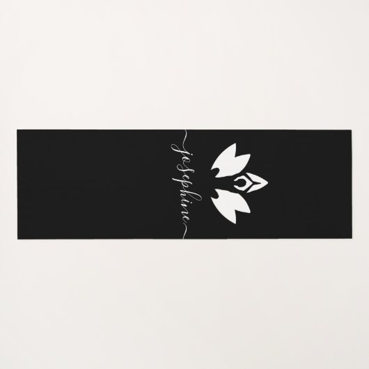 スクリプト名ヨガポーズロータスパーソナライズされた ヨガマット (裏面(横))