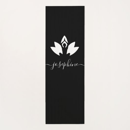 スクリプト名ヨガポーズロータスパーソナライズされた ヨガマット (裏面)