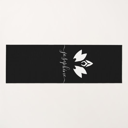 スクリプト名ヨガポーズロータスパーソナライズされた ヨガマット (正面(横))