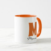 スクリプト名前をカスタムするとモノグラム マグカップ (正面右)