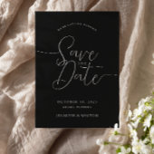 スクリプト名前をカスタムするブラックウェディング日付を保存 招待状