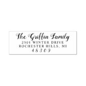 スクリプト名印エレガント付き差出人住所 セルフインキングスタンプ (デザイン)