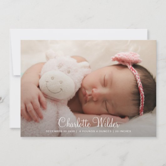 スクリプト名2写真ベビーガール誕生のお知らせ (正面)