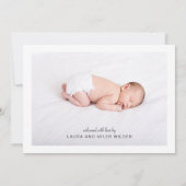 スクリプト名2写真ベビーガール誕生のお知らせ (裏面)