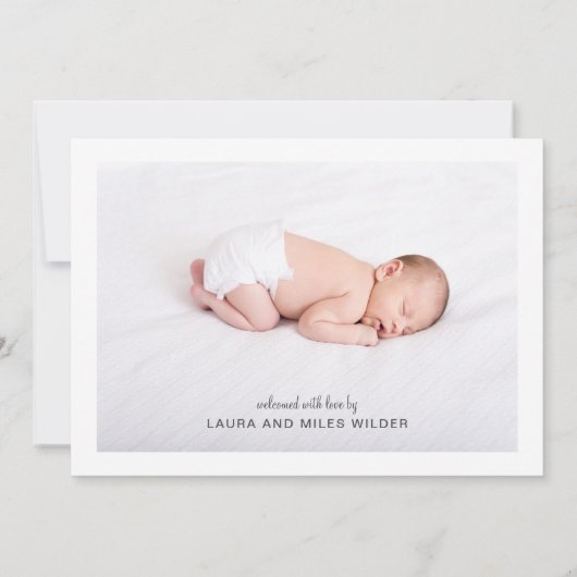 スクリプト名2写真ベビーガール誕生のお知らせ (裏面)