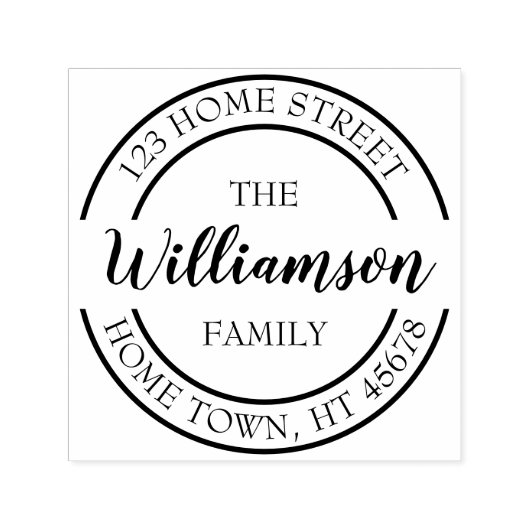 スクリプト名 サークル 返信先住所 セルフインキングスタンプ (デザイン)