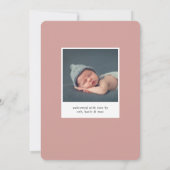 スクリプト名 |縦方向の写真誕生 案内状 (裏面)