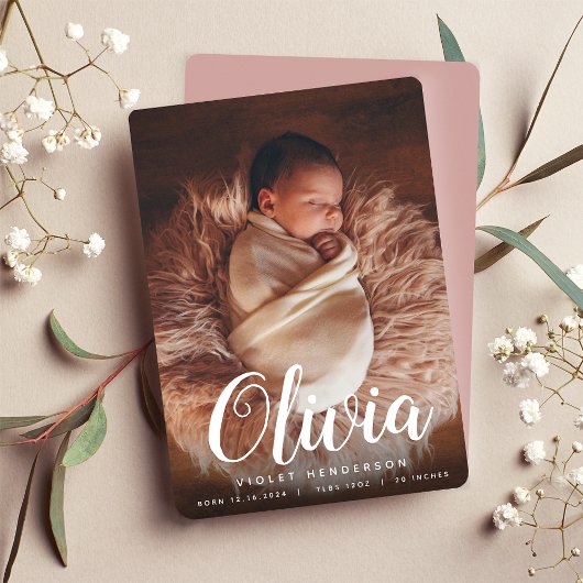 スクリプト名 |縦方向の写真誕生 案内状