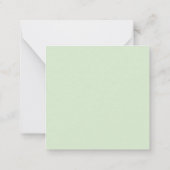 スクリプト名Mint Greenからの手書きメモ ノートカード (裏面)