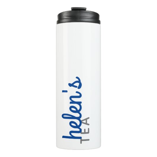 スクリプト名Tea Tumbler カスタム Gift in Navy Blue タンブラー (正面)
