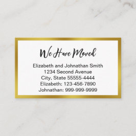 スクリプト変更のお知らせ 白 引越アナウンスメント エンクロージャーカード