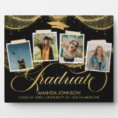 スクリプト大学院フォトブラック金ゴールド卒業プレート フォトプラーク (正面)