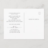 スクリプト女の子のベビー誕生発表写真 ポストカード (裏面)