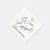 スクリプト婚約したのモダンフォント スタンダードカクテルナプキン (角)