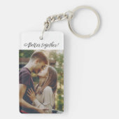 スクリプト婚約写真よりよい一緒にカスタム キーホルダー (裏面)
