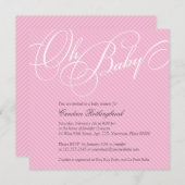 スクリプト対角線(赤面Baby Shawer招待状) 招待状 (正面/裏面)