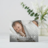 スクリプト導入ベビーフォトサンキューカード ポストカード (スタンド正面)