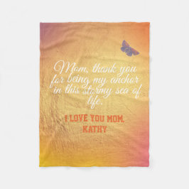 スクリプト引用文エレガント記念モダン母の日 フリースブランケット