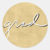 スクリプト形式のグラード金ゴールド ラウンドシール (正面)