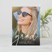 スクリプト形式のグラード |写真の卒業 案内状 (スタンド正面)