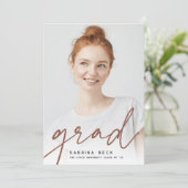 スクリプト形式のグラード |写真の卒業 案内状 (スタンド正面)