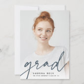 スクリプト形式のグラード |写真の卒業 案内状 (正面)