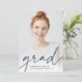 スクリプト形式のグラード |写真の卒業 案内状 (スタンド正面)