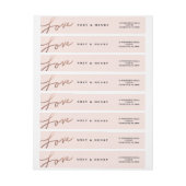 スクリプト形式のラブラップのまわりに差出人住所ラベル ラップアラウンドラベル (シート)