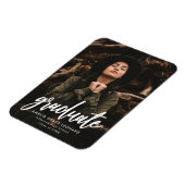 スクリプト形式の写真の卒業発表 マグネット (左側)