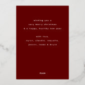 スクリプト形式の写真 箔シーズンカード (裏面)