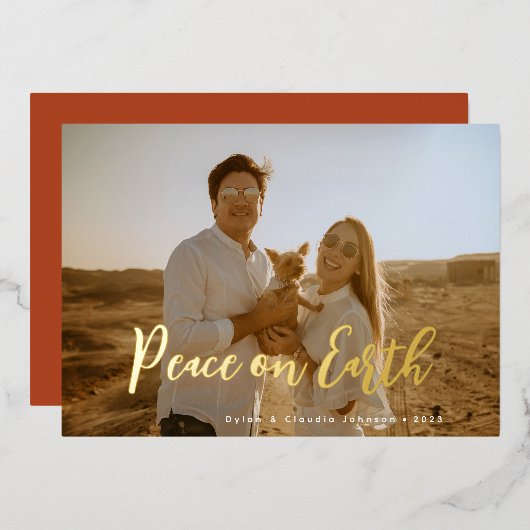 スクリプト形式の写真 箔シーズンカード (正面/裏面)