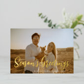 スクリプト形式の写真 箔シーズンカード (立ち正面)