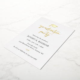 スクリプト形式の卒業パーティフォイル招待状 箔招待状