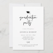 スクリプト形式の卒業パーティフォト招待状 招待状 (正面)