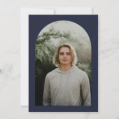 スクリプト形式の卒業パーティフォト招待状 招待状 (裏面)