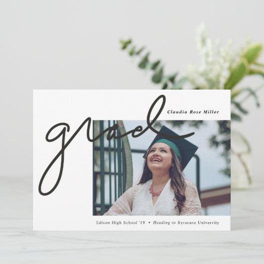 スクリプト形式の卒業 案内状 (スタンド正面)