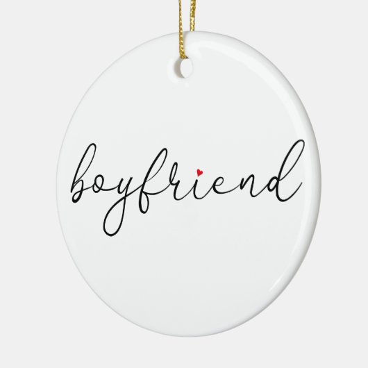 スクリプト愛ハートボーイフレンド定義 セラミックオーナメント (左)