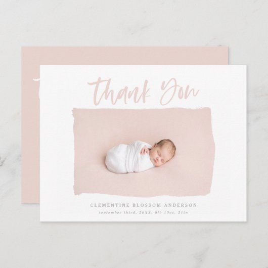 スクリプト感謝してい文字の発表 ポストカード (正面/裏面)