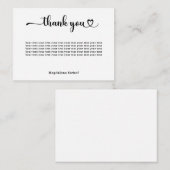 スクリプト感謝ノートカード ノートカード (正面/裏面)