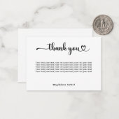 スクリプト感謝ノートカード ノートカード (正面/裏面インサイチュ)