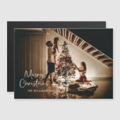 スクリプト手書きクリスマスフォト磁気カード (正面/裏面)